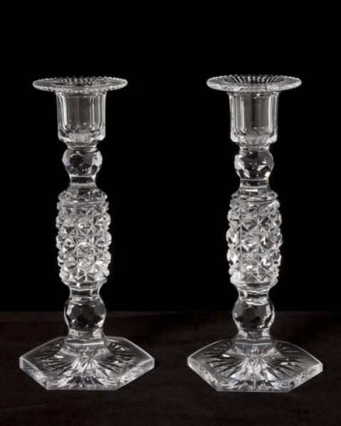 Cut crystal candle sticks England, circa 1870