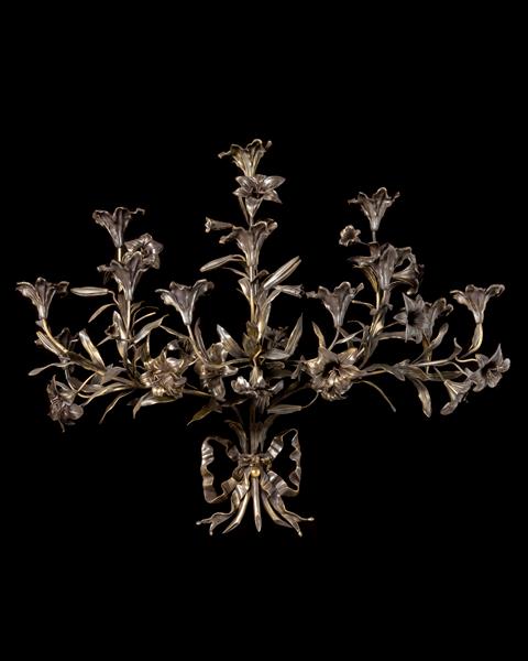 LOUIS XV Style patinated bronze ten light sconces, France, circa