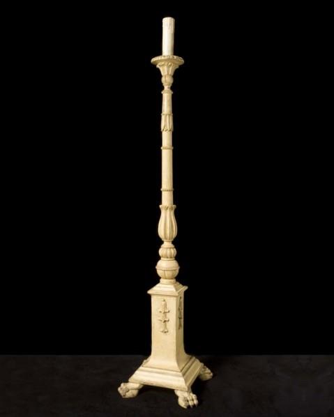 Painted wood floor lamp, England, circa 1900