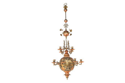 Copper and Brass Two Tiered Pierced Frame  Arts And Crafts Twelv Default