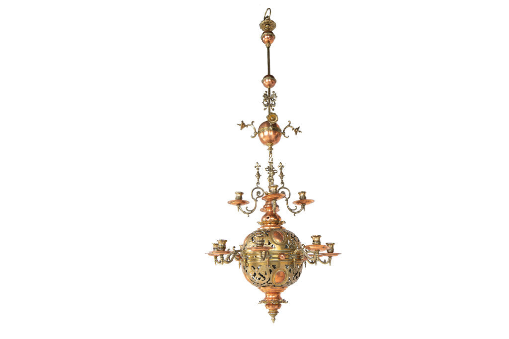 Copper and Brass Two Tiered Pierced Frame  Arts And Crafts Twelv Default