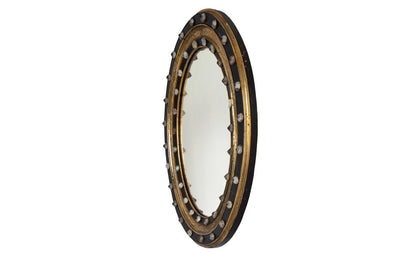 Black Painted Wood, Parcel Gilt And Crystal IRISH Regency Mirror Default