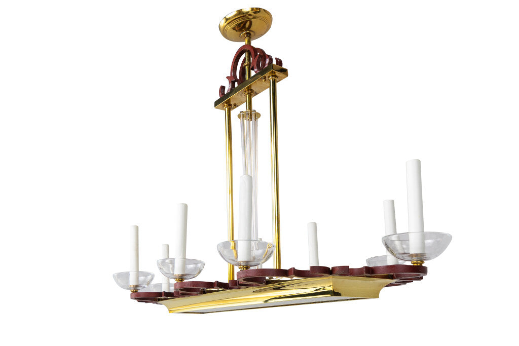 Gilt Bronze RESTAURATION Eight Light Chandelier With Palmettes, Default