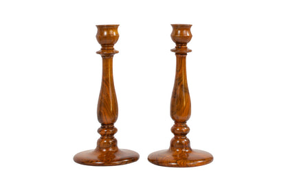 Walnut Candlesticks, England 19th Century Default