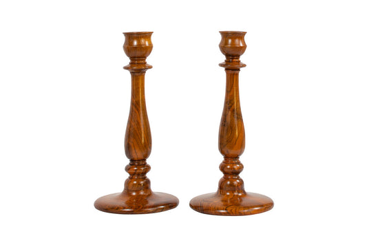 Walnut Candlesticks, England 19th Century Default