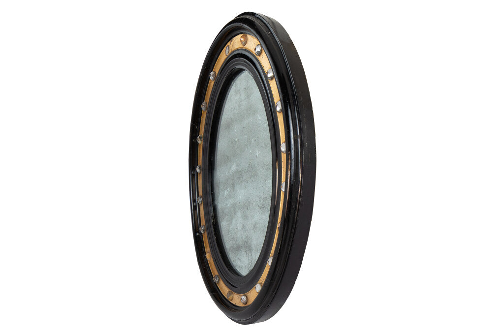Black Painted Wood, Parcel Gilt And Crystal IRISH Regency Mirror Default