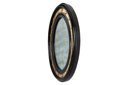 Black Painted Wood, Parcel Gilt And Crystal IRISH Regency Mirror Default