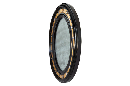 Black Painted Wood, Parcel Gilt And Crystal IRISH Regency Mirror Default