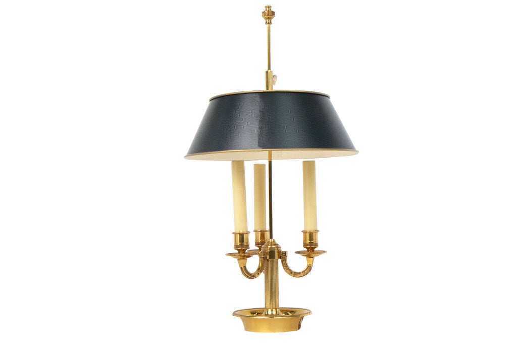 Gilt Bronze And Painted Tole Three Light Bouillotte Lamp Default