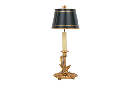 Silvered Bronze And Painted Tole One Light Adjustable Bouillotte Default