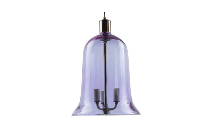 Amethyst Crystal Bell Shaped, Three Light Lantern
