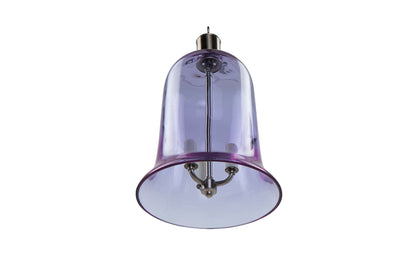 Amethyst Crystal Bell Shaped, Three Light Lantern