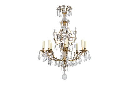 Gilt Iron And Cut Crystal L.XV Style Eight Light  Chandelier Default