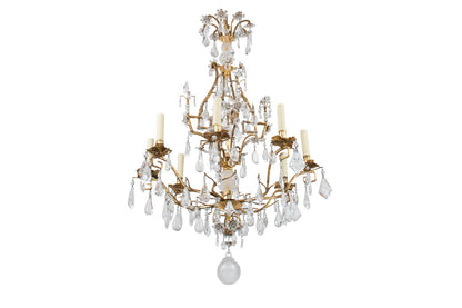 Gilt Iron And Cut Crystal L.XV Style Eight Light  Chandelier Default