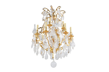 Gilt Bronze And Rock Crystal L. XV Style Twelve Light Chandelier Default