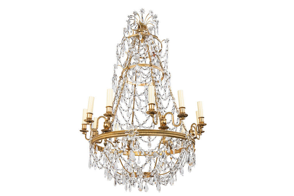 Gilt Bronze And Crystal Russian Style  Twelve Light  Chandelier Default