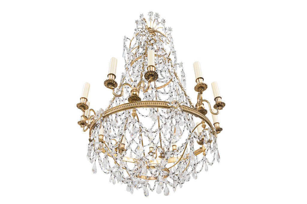 Gilt Bronze And Crystal Russian Style  Twelve Light  Chandelier Default
