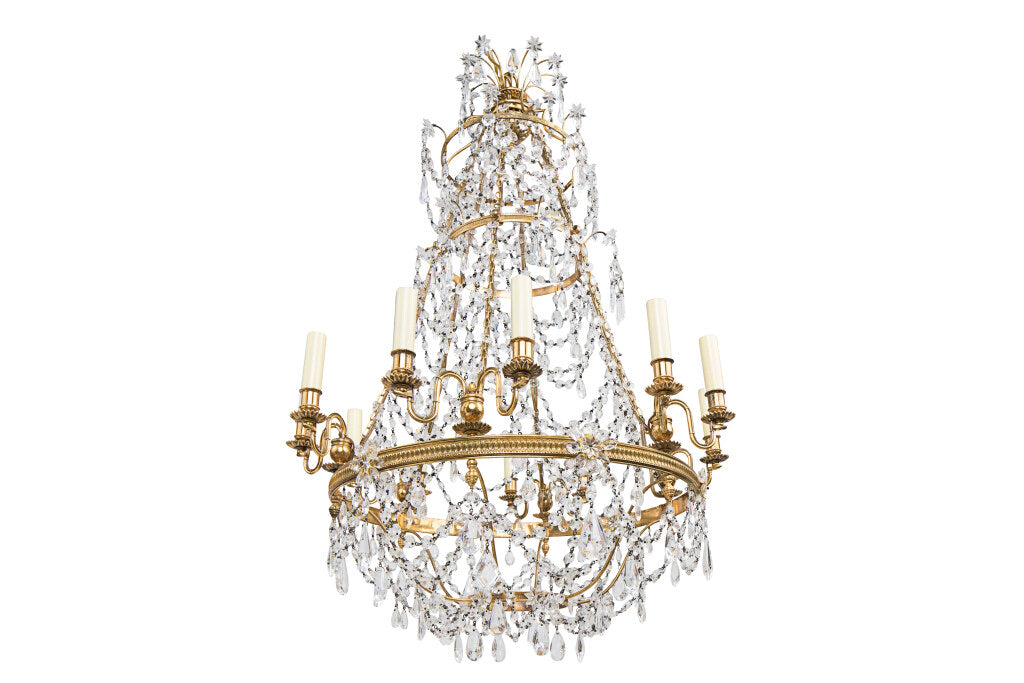 Gilt Bronze And Crystal Russian Style  Twelve Light  Chandelier Default