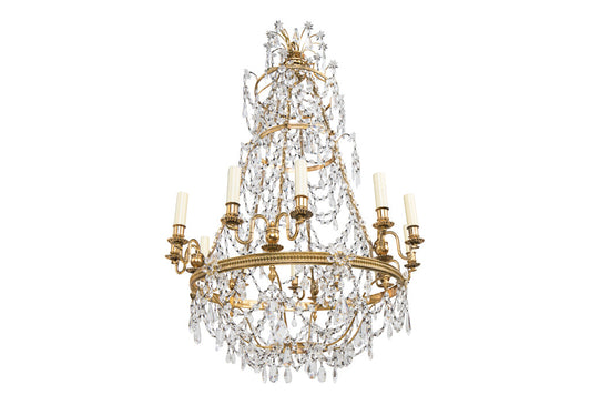 Gilt Bronze And Crystal Russian Style  Twelve Light  Chandelier Default
