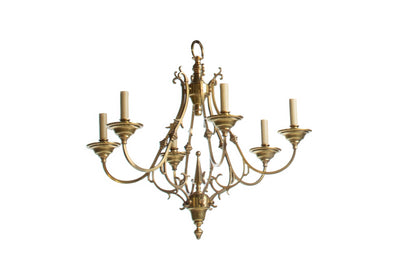 Brass Dutch Style Six Light Chandelier Default