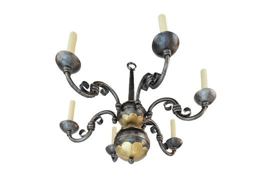 Gilt Bronze Rococo Style Three Light Chandelier Default