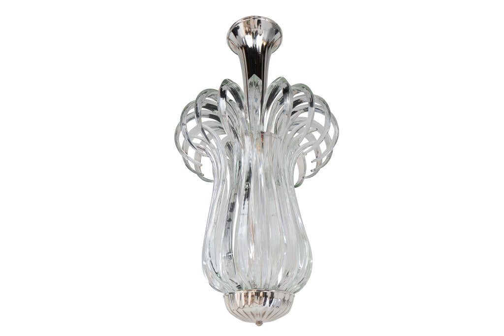 Venetian Grey Ribbed Brick Shaped Glass Tiles,  Fifteen Light Ch Default