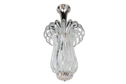 Venetian Grey Ribbed Brick Shaped Glass Tiles,  Fifteen Light Ch Default