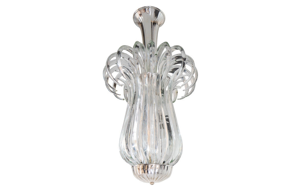 Venetian Grey Ribbed Brick Shaped Glass Tiles,  Fifteen Light Ch Default