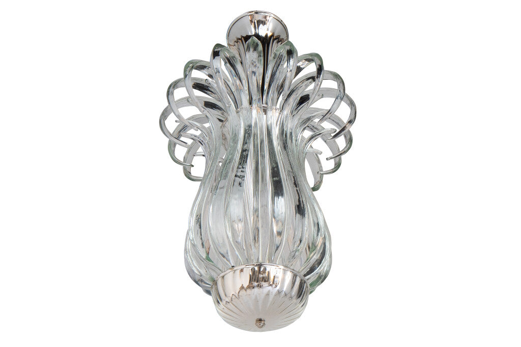 Venetian Grey Ribbed Brick Shaped Glass Tiles,  Fifteen Light Ch Default