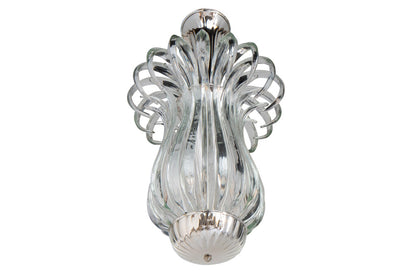 Venetian Grey Ribbed Brick Shaped Glass Tiles,  Fifteen Light Ch Default
