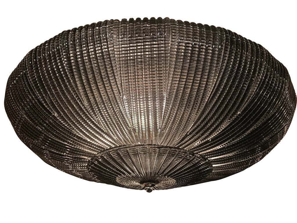 Venetian Grey Ribbed Brick Shaped Glass Tiles,  Fifteen Light Ch Default