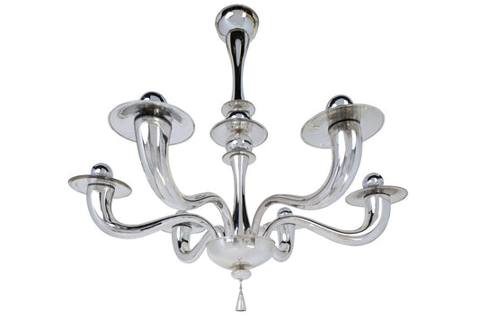 Venetian Mirrored Glass "TROMBA" Six Light  Chandelier Default