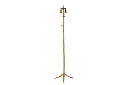 Gilt Bronze Laurel Leaf Motif, Telescoping Two Light Floor Lamp Default