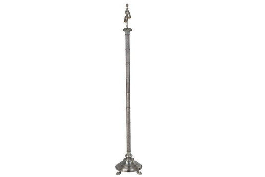 Nickeled Bronze Art Deco Style Floor Lamp With Paw Foot Base Default