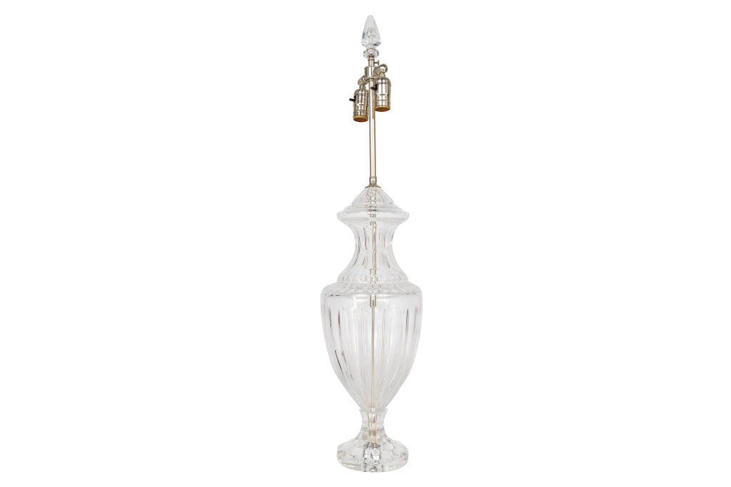Crystal Urn Shaped Table Lamp With Matching Finial Default