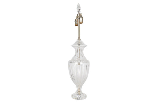 Crystal Urn Shaped Table Lamp With Matching Finial Default