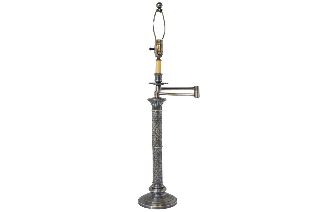 Faceted Grey Crystal Spheres CRAWFORD"  Table Lamp With Octagona Default