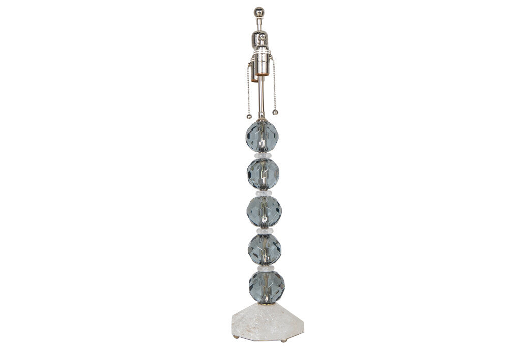 Faceted Grey Crystal Spheres CRAWFORD"  Table Lamp With Octagona Default