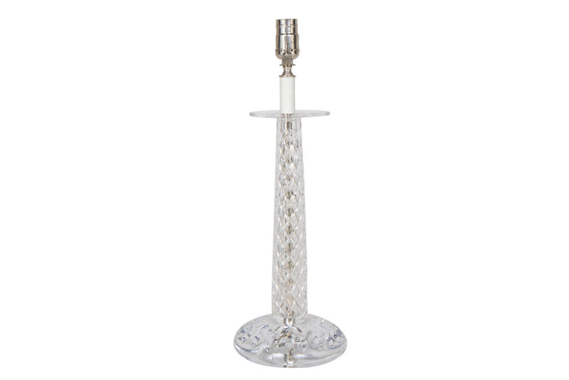 Crystal Diamond Cut Candlestick Lamp