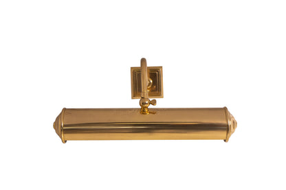 Gilt Brass Picture Light, Two Sockets With Rolled Shade Default