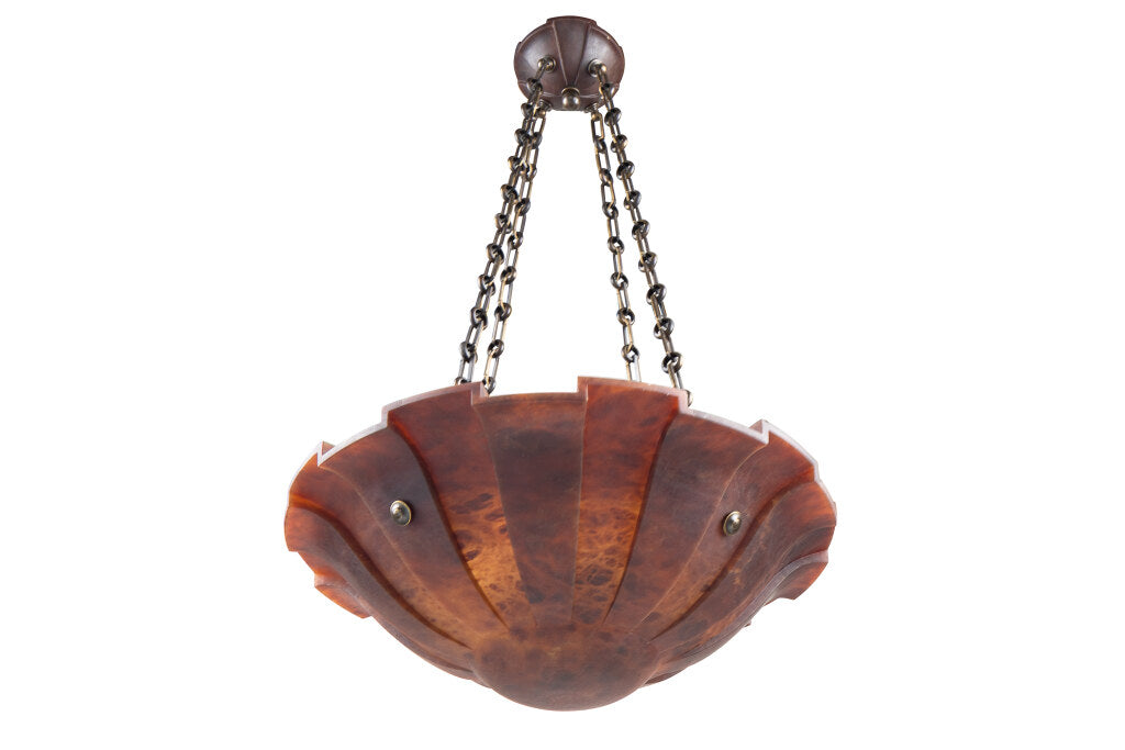 Hand Carved Alabaster "MARGUERITE"   Eight Light  Pendant With M Default