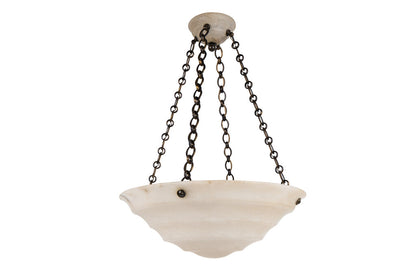 Hand Carved Alabaster "ROSWELL"  Eight Light Pendant With Matchi Default