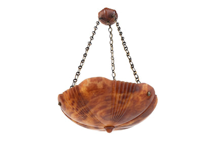 Hand Carved Alabaster "ELICA"   Six Light Pendant With Matching Default
