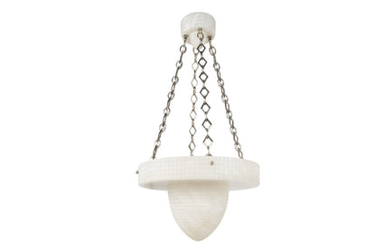 Hand Carved Alabaster "FERRONIERE"  Eight Light Pendant With Mat Default
