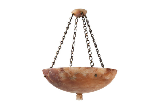 Hand Carved Alabaster With Scallop and Bead Decoration Eight Lig Default