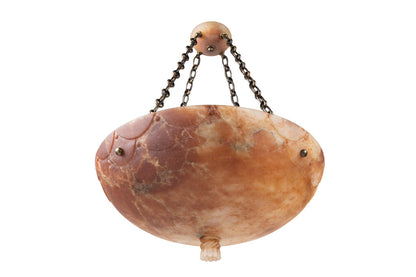 Hand Carved Alabaster With Scallop and Bead Decoration Eight Lig Default