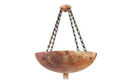 Hand Carved Alabaster With Scallop and Bead Decoration Eight Lig Default