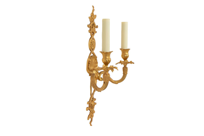 Gilt Bronze Regence Style Two Light Sconce
