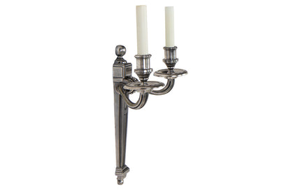 Nickeled Bronze L.XVI Style Two Light Sconce Default