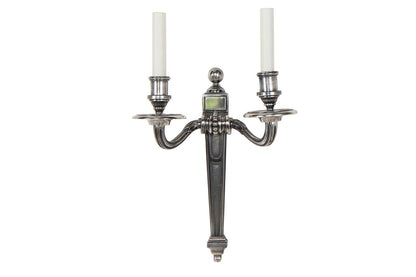Nickeled Bronze L.XVI Style Two Light Sconce Default